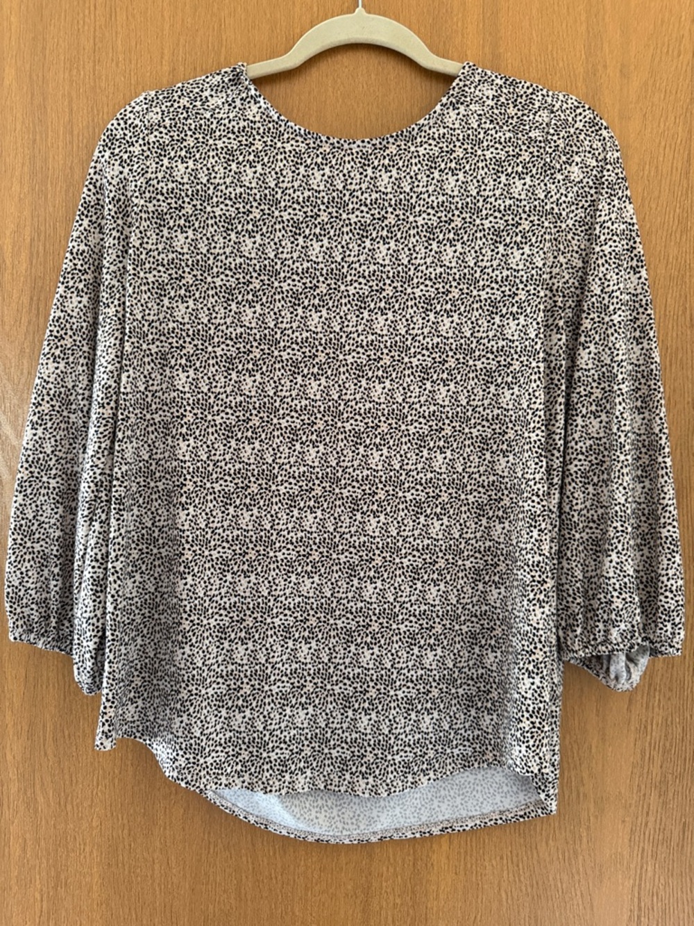 Adrianna Papell Speckled Drape Blouse – Size Large